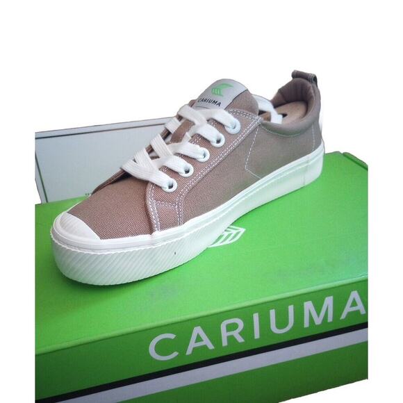 Cariuma Shoes OCA low Brown Burnt Sand Canvas Womens 6 Mens 4.5 Skate Shoe New - Picture 4 of 6